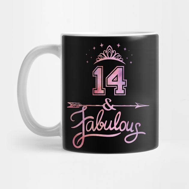 Girls 14 Years Old And Fabulous Girl 14th Birthday design by Grabitees